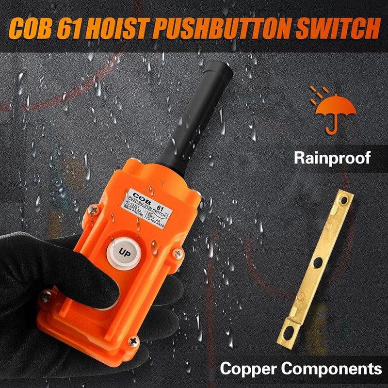 Sarini 2pcsCOB 61 Rain Proof Up-Down Station Hoist Crane Pendant