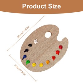 YHIJSR Wooden Painting Palette, Mixing Palette, Painting Palette, Universal Palette for DIY Art Painting for Oil and Acrylic Painting, 20 x 30 cm