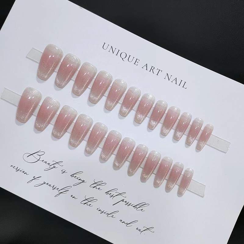 FINGOOO Nail Tips, Magnetic Type, 24 Pieces Included, Double Sided