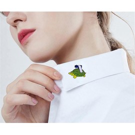 dihao Funny The Turtle with Gun Cartoon Metal Green Unisex Brooch Pin