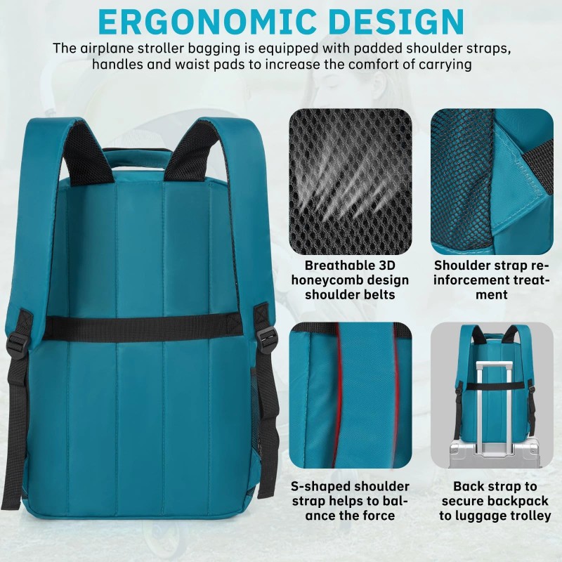 Akozlin Foldable Stroller Travel Bag Backpack 14.2"x8.7"x20.