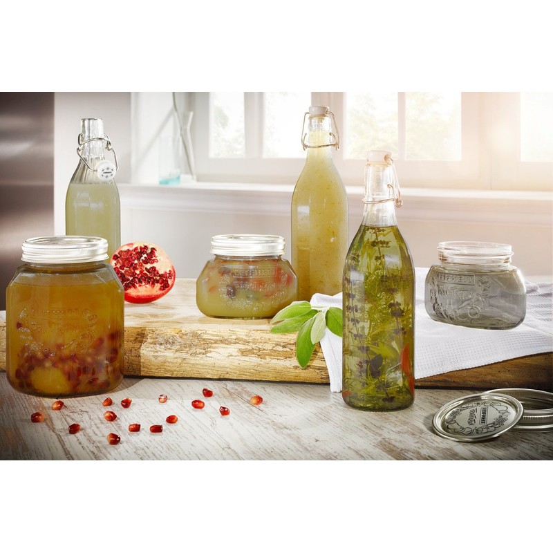 Leifheit Preserving Glass Jar, Smokey Grey, 0.5 Litre