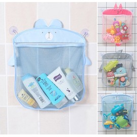 Bathroom Toy Toiletries Organizer Mesh Storage Pink 3ea