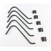 5 x Large Black Curl Up & Stand Square Wire