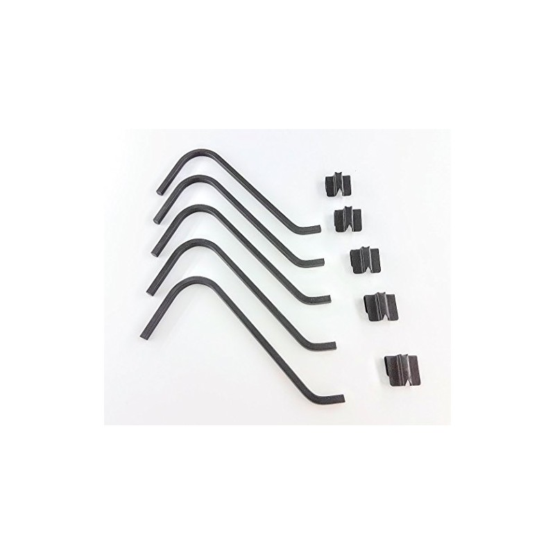 5 x Large Black Curl Up & Stand Square Wire