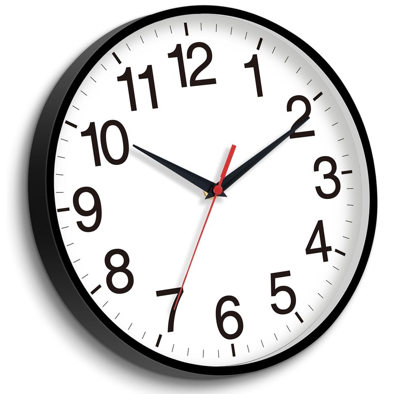 Rohioue 18 Inch Wall Clock, Modern Battery Operated Wall Clocks,