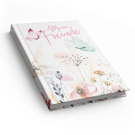 itenga Friendship Book Butterfly My Friends DIN A5 88 Pages for Girls to Fill in for School Students Friends