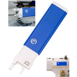 Magnetic Needle Threader, Sewing Machine Needle Threader, Simple Quick Automatic Sewing Needle Threader Tool for Industrial Single Lockstitch Sewing Machine (Blue)