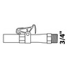 KIRCHHOFF Key for water socket, plastic, 3/4 inch male thread,