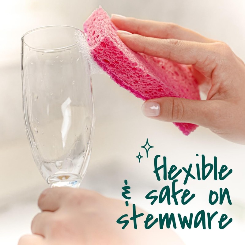 Scotch-Brite Gentle Clean Delicate Scrub Sponges, For Washing Dishes and