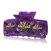 Mardi Gras Hair Claw Clips for Women Mask Fleur De