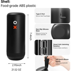 Nuttii Burr Coffee Grinder – Electric, Portable, Small, Quiet Adjustable Conical Burr Coffee Bean Mill, 20 Grind Settings for Espresso, Pour-Over, French Press Moka, for Home Travel Use (Matte Black)