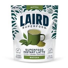 Laird Superfood Latte Instantáneo De Matcha Con Adaptógenos Té Verde En Polvo Con Antioxidantes Y Crema De Coco Superalimenticia. Sin Gluten, Sin Omg 