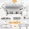 Erweater Chafing Dishes Buffet Set with 1/2 Food Pan, 4