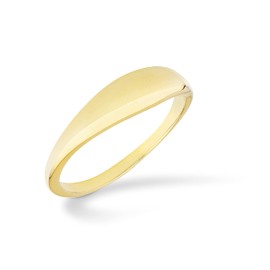 Miabella 925 Sterling Silver or 18K Gold Plated Signet Ring for Women/Made in Italy, Sterling Silver, No Gemstone