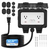 Outdoor Outlet Box with 32.8Ft Extension Cord, NEMA 5-15R, STW