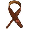 Levy's MSS3-BRN Suede Leather Guitar Strap Brown