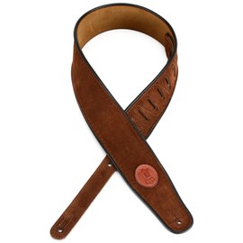 Levy's MSS3-BRN Suede Leather Guitar Strap Brown