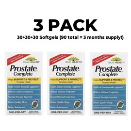 Real Health, 3 PACK, Prostate Complete, 30 Softgels each (90 total!)