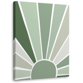 WODMIS Boho Sun Sunshine Colorful Wall Art Framed Canvas Decor,11×14 Inch,Colorful Wall Decor,Boho Classroom Decor,Boho Rainbow Wall Art Framed,Boho Sun Rainbow Art Nursery Room Office Decoration