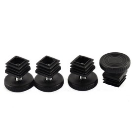 uxcell 4 Sets Office Desk Adjustable Leveling Foot 24mm x 24mm Square Insert Kit