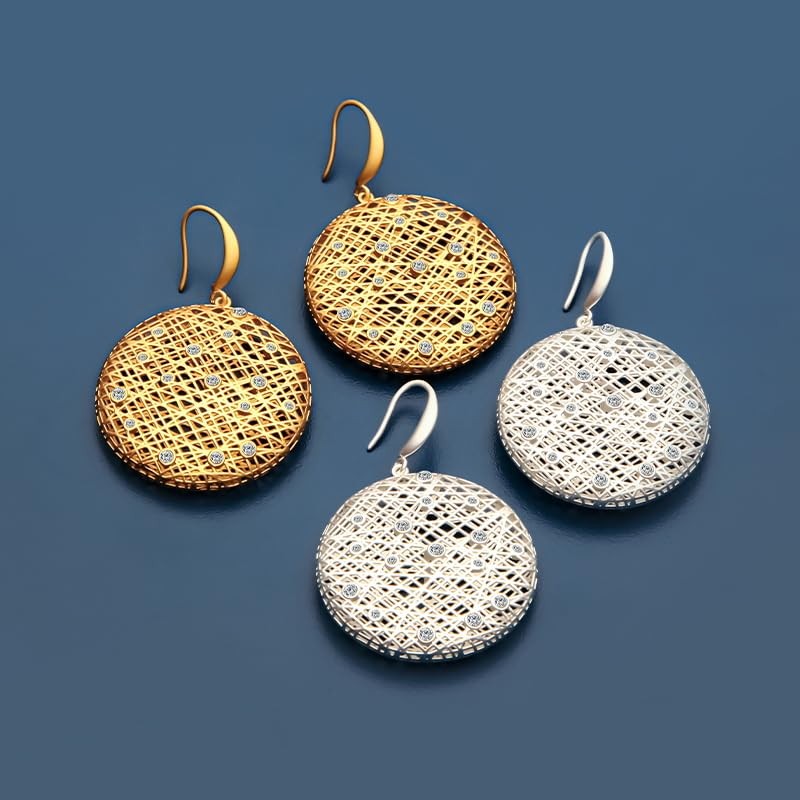 18K gold earringsfor women, suitable for women, light weight, thick