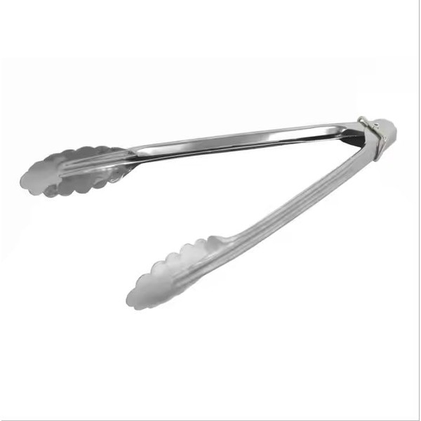YOLOMART Stainless Steel Utility Tongs with Locking Ring – Heavy-Duty