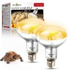 REPTI ZOO 2PACK Reptile Heat Lamp Bulb, 100W Full Spectrum
