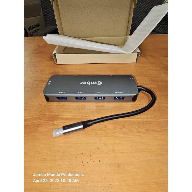 Amber USB-C Hub USB 3.1 Adapter 4K HDMI Dock LAN