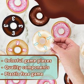 FoxMind: Donuts by The Dozen - Sweets Game Collection, Tile Flipping Speed Memory Game, Bees-Math-Counting Family & Kids Ages 7+, 2-6 Players, 20 Min