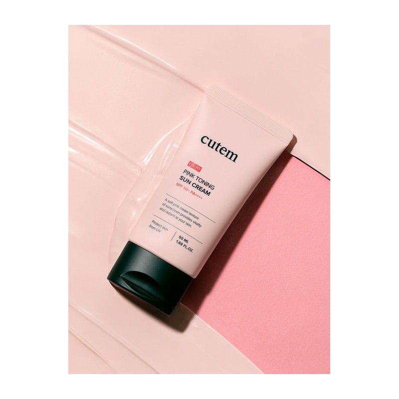 Q-TEM Glow Pink Toning Sun Cream / 글로우 핑크 토닝