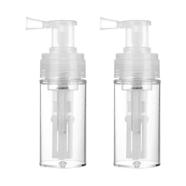 Uonlytech Botellas vacías de maquillaje de viaje con boquilla de bloqueo, transparentes, rellenables, para salón de peluquería, 2 unidades