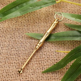 SHIDXIB 5Pcs Double-use Copper Ear Picks Brass Ear Picks Ear Picks Ear Digging Old-fashioned Pure Copper Combination Integrated Toothpicks