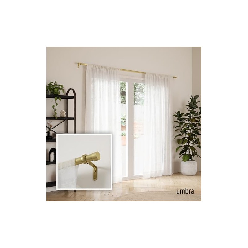 Umbra Cortinero simple ajustable Cappa, Dorado