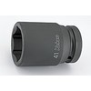 Koken 1 (25.4 mm) SQ. Impact Hexagonal Semi-Deep Socket (Thin) 0.7 inches (19 mm) 18301X-19
