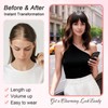 Hair Toppers for Women 14 Inch Curly Wavy Wispy Clip