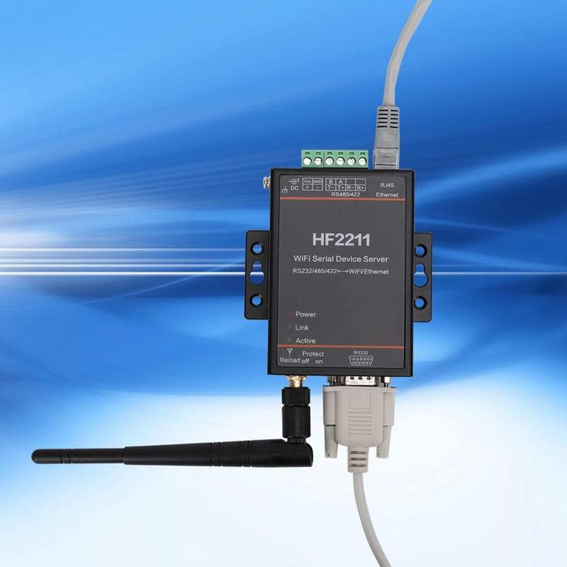 Servidor de Red Serie HF2211 RS232/485/422 a WIFI y Comunicación
