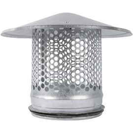 Vent Systems 5" Inch Round Chimney Cap Galvanized Steel for All Weather Conditions Top Round Exhaust Cap with Rubber for Perfect Insulation Roof Vent Cap Vent Cover 5 Inch 125 mm