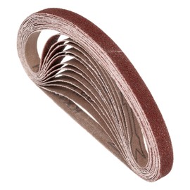 Kozelo 24 Pcs Sanding Belts 13mm x 457mm 80 Grit Aluminum Oxide Abrasive Sandpaper for Belt Sander Metal Grinding Wood Working Weld Rust Removal