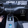 12V USB Outlet Wire USB Charger, 3 Port 12V/24V Charger
