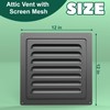 Memrita 12 x 12 Inch Attic Vent with Screen Mesh,