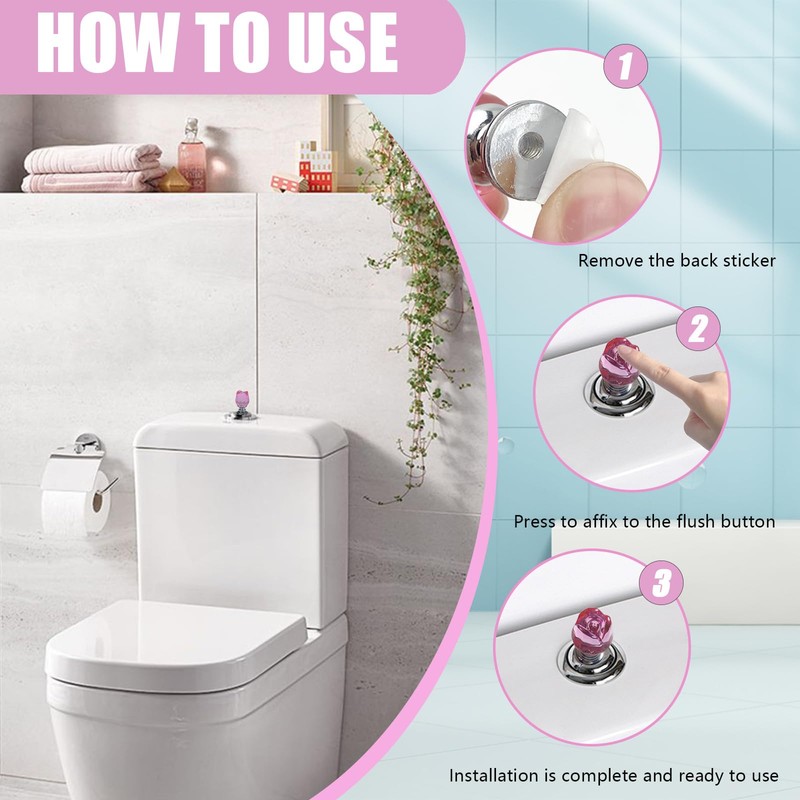 2 x Toilet Push Button Replacement Drawer Pull Handle Toilet