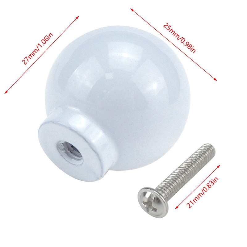 Pastlla 4pcs Round Ball Knobs Cabinet Small Knobs Decorative Drawer