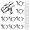 CUTHOLLOW 1.5" Tri Clamp Kit, 10Pcs 304 Stainless Steel Sanitary