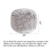 BALAPET Fluffy Pouf Ottoman with Down-Alternative Filling, Stuffed Round Faux