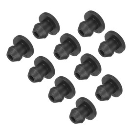 MECCANIXITY Silicone Snap in Locking Hole Plugs,Rubber Panel Seal Cover Flush Type Panel Round for Kitchen Rubber Bulkheads Waterproof Sealing Plugs 4.5mm/0.18 Inch Diameter Black,Pack of 50