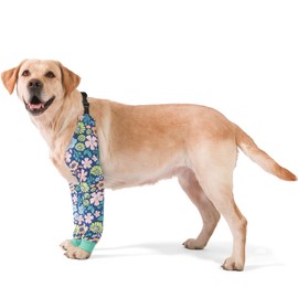 LovinPet Dog Elbow Protector Anti-Licking Elbow Sleeve, Adjustable, Comfortable & Durable Front Leg Guard for Medium to Large Dogs, Prevents Licking and Chewing,Dog Sleeve,Dog Leg Sleeve,Green