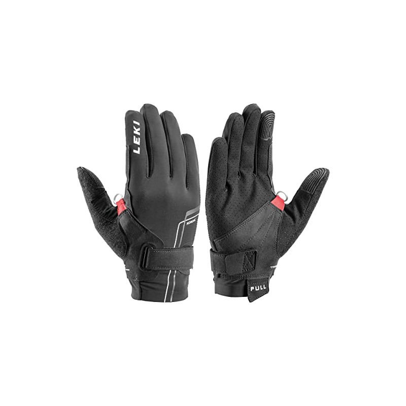 LEKI Nordic Move Shark Gloves, Black/White, EU 9