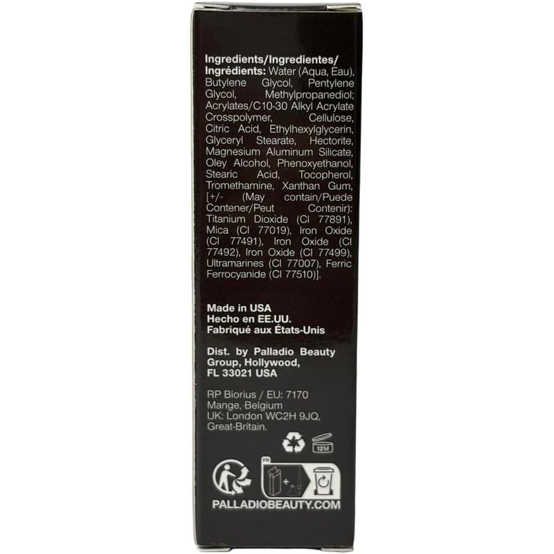 Palladio Delineador Líquido Altamente Pigmentado Resistente al Agua Black Brown