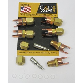 C&D Braze-On Self-Piercing Copper Saddle Valve for 3/8" Tube CD5538 Package of 6